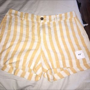 Old navy yellow stripe shorts